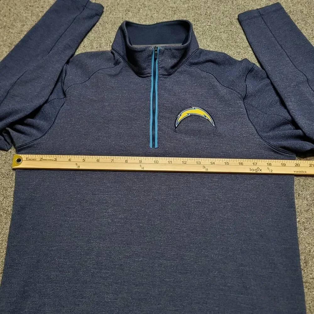 Nike San Diego Chargers Pullover Mens Small Blue Dri Fit On Field Quarter Zip